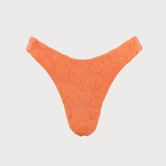 Berlook Orange Floral Jacquard Cut Out Bikini Set - Picture 8 of 11